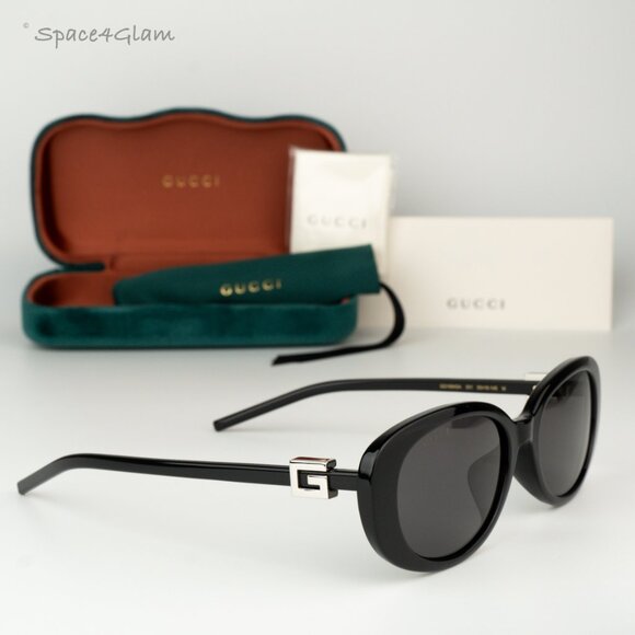 Gucci Women Sunglasses Black Grey Oval GG1684SA 001 BRAND NEW main image 6
